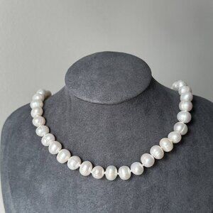 NWT $200 EFFY women's freshwater pearl necklace 9mm genuine white pearls